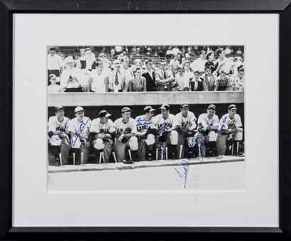 1947 All-Star Team Multi-Signed Photograph With 7 Signatures Including DiMaggio & Williams In 16 x 20 Framed Display (PSA/DNA)